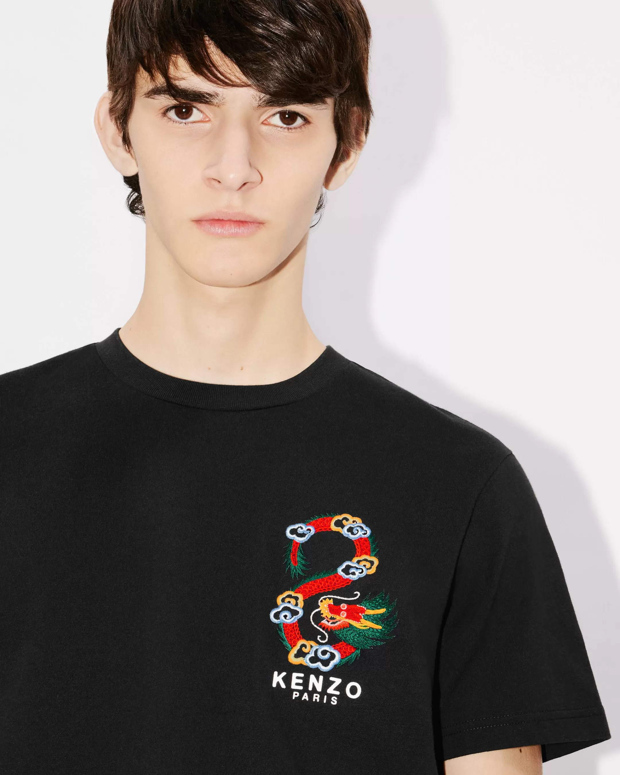Store Camiseta de corte slim bordada 'Year of the Dragon' Mujer/Hombre Camisetas y Polos | Regalos