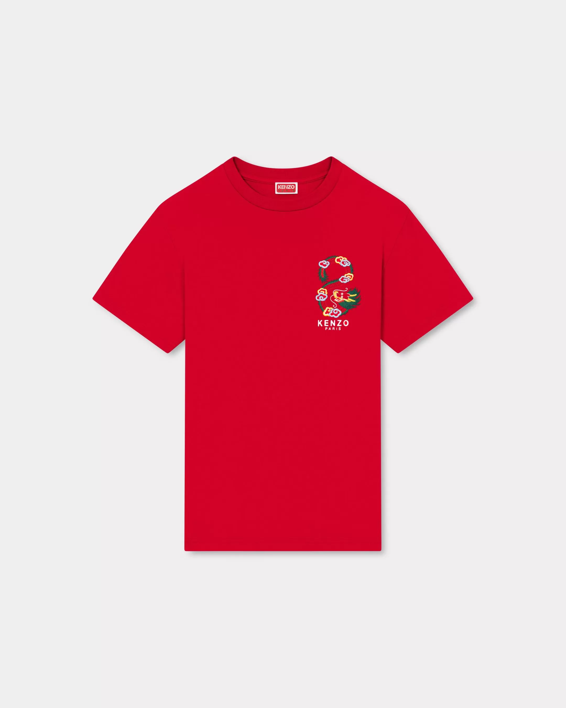 Online Camiseta de corte slim bordada 'Year of the Dragon' Mujer/Hombre Camisetas y Polos | Regalos
