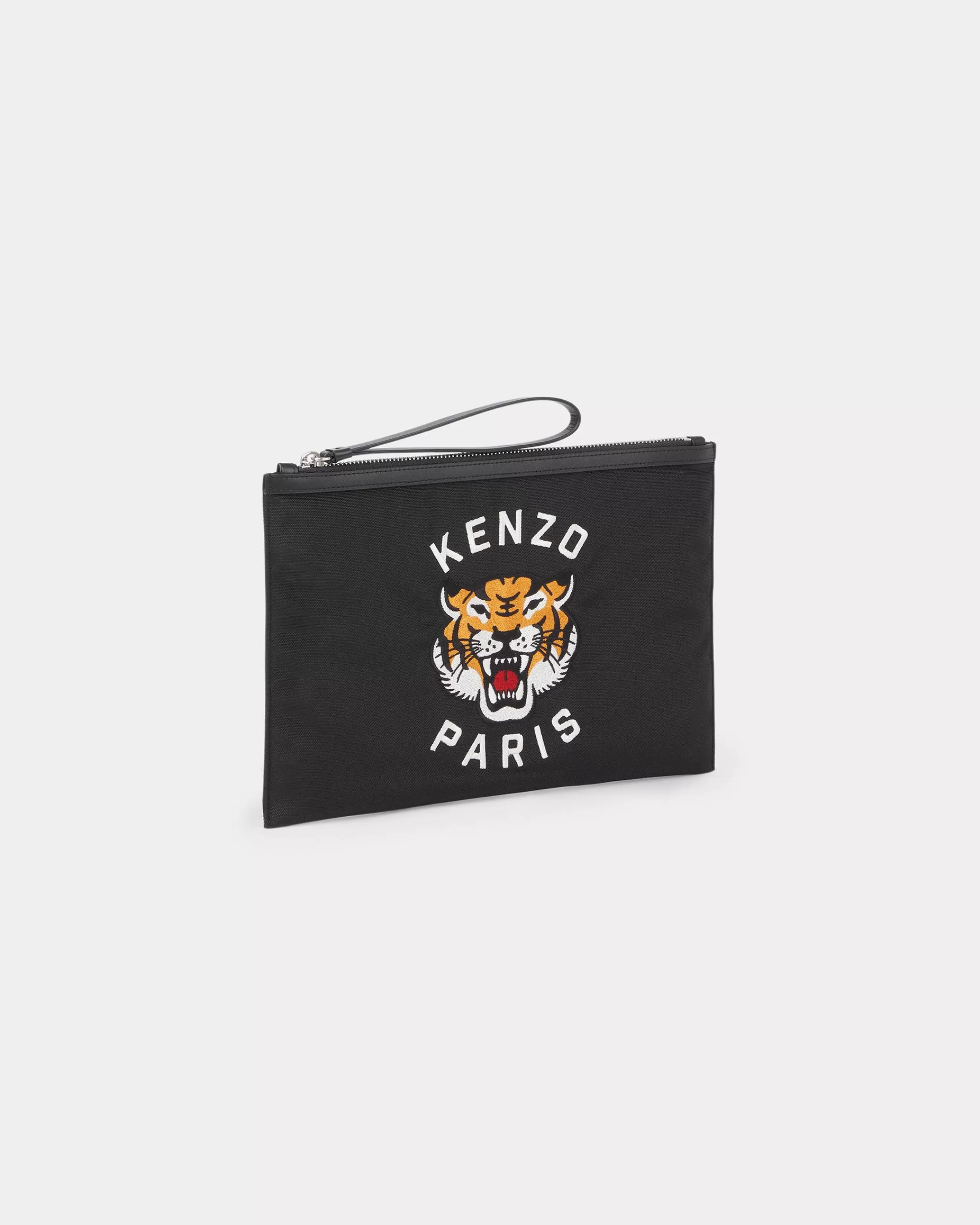 Outlet Cartera de mano grande ' Varsity' bordada de nailon Mujer/Hombre Carteras y Marroquinería | Lucky Tiger