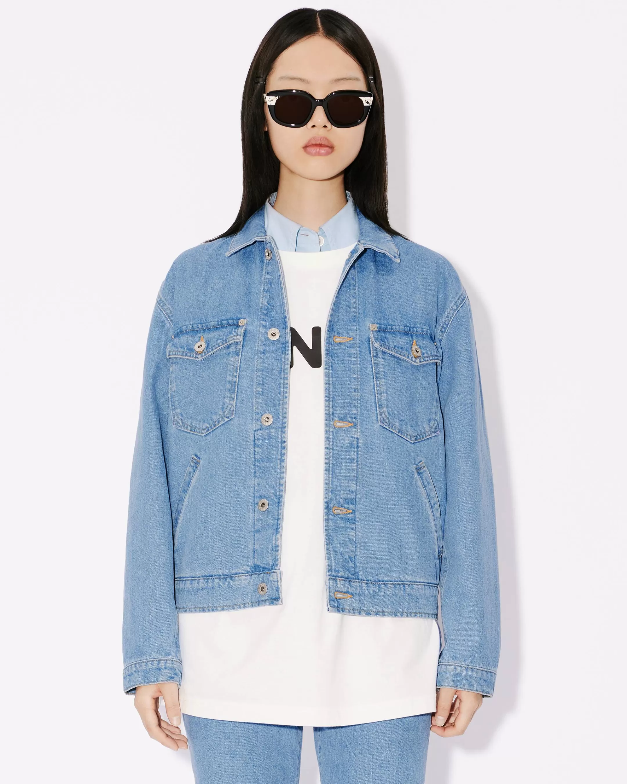 Online Cazadora Trucker con bordado 'Year of the Dragon' Mujer Denim | Chaquetas y Abrigos