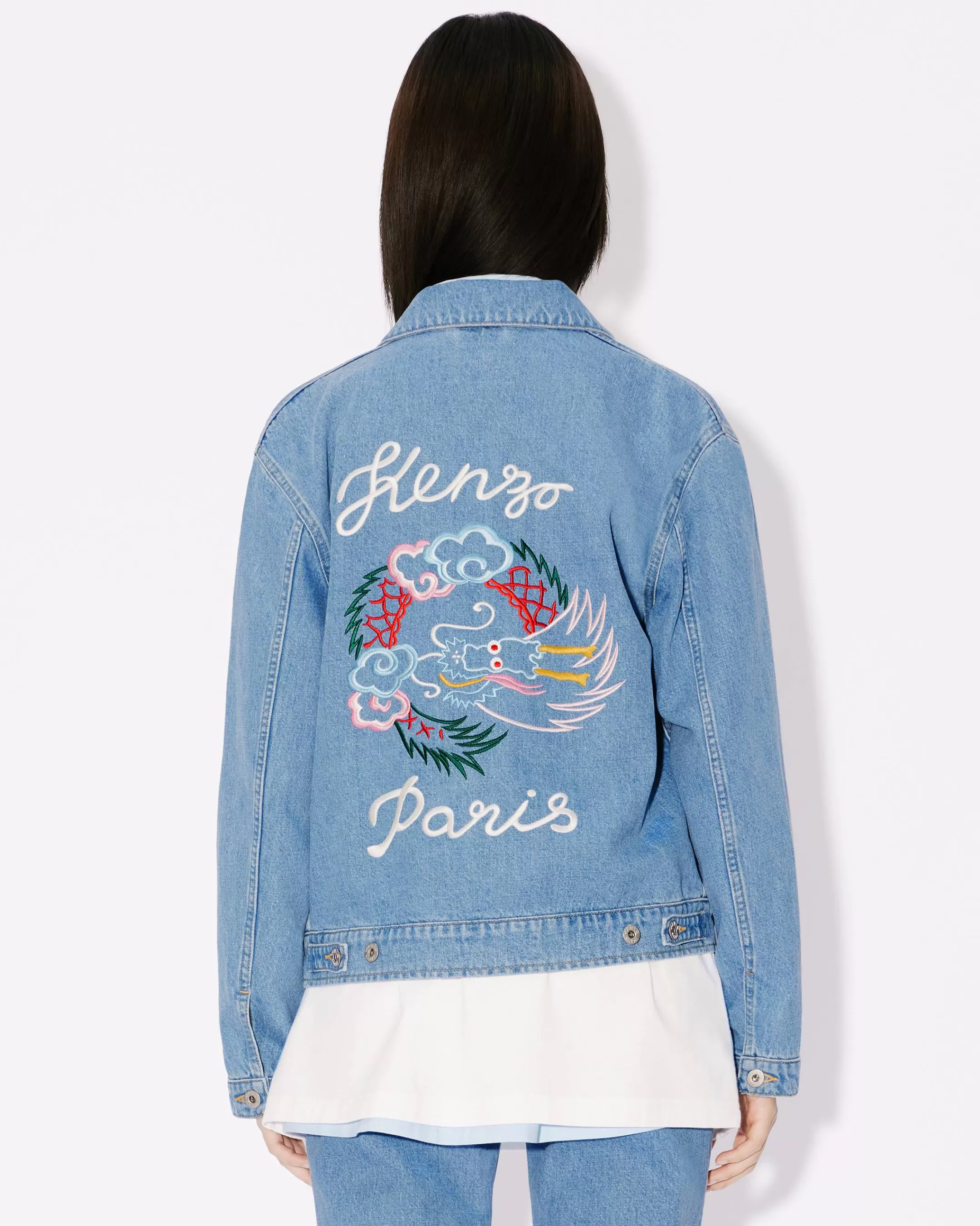 Online Cazadora Trucker con bordado 'Year of the Dragon' Mujer Denim | Chaquetas y Abrigos