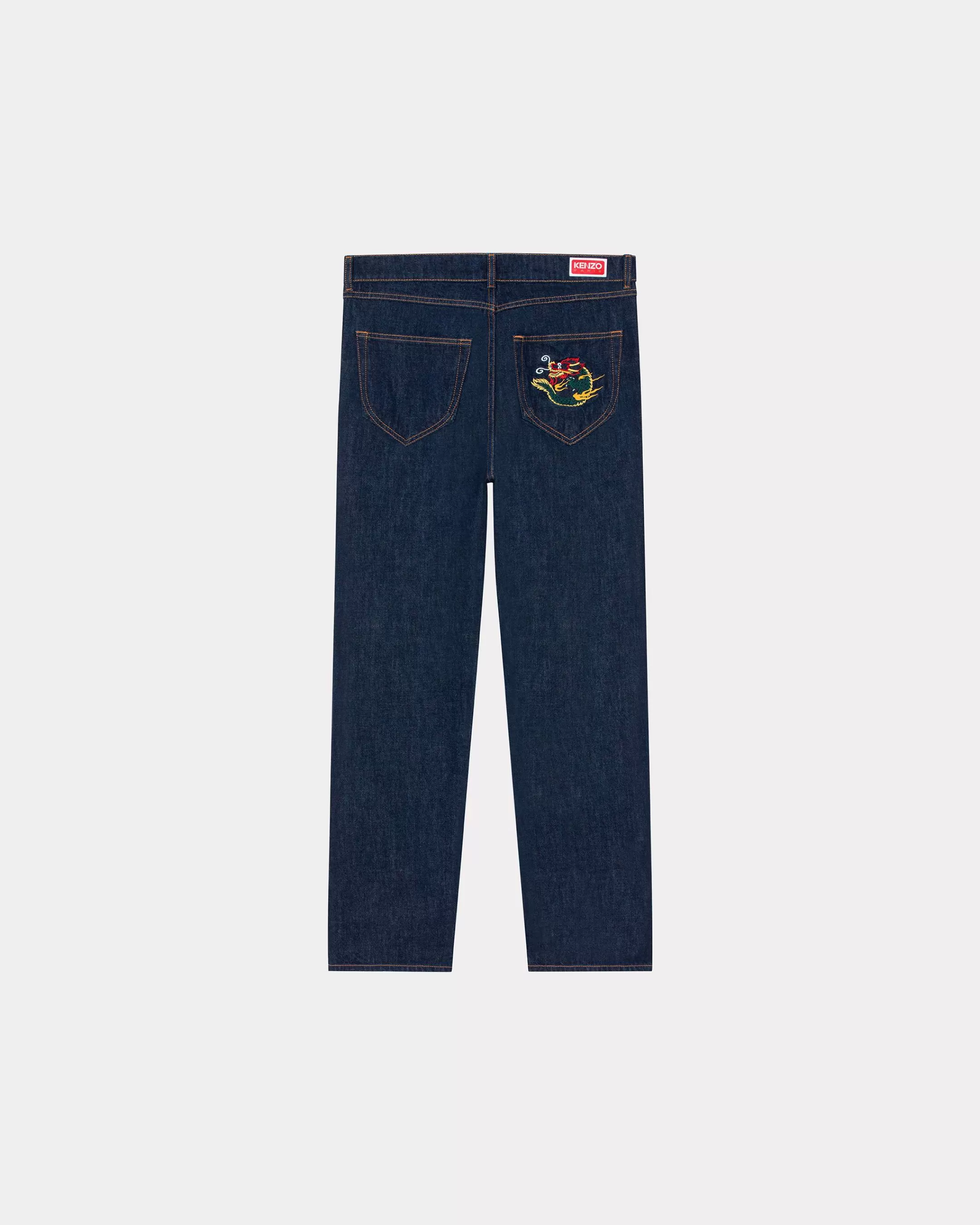 Sale Pantalón vaquero cropped de corte recto ASAGAO 'Year of the Dragon' Mujer/Hombre Denim | Pantalones