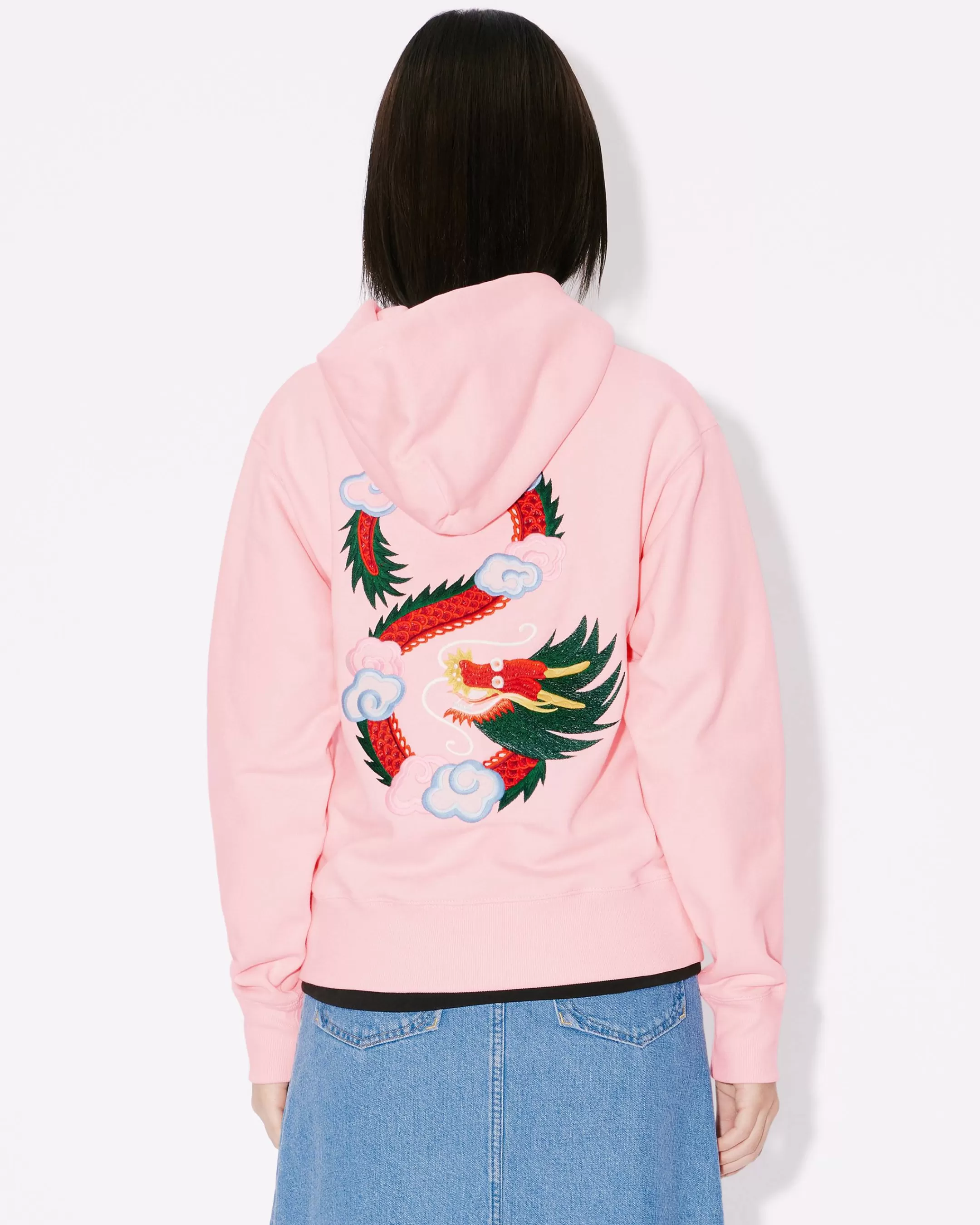 Flash Sale Sudadera clásica con capucha bordada 'Year of the Dragon' Mujer Sudaderas y Hoodies