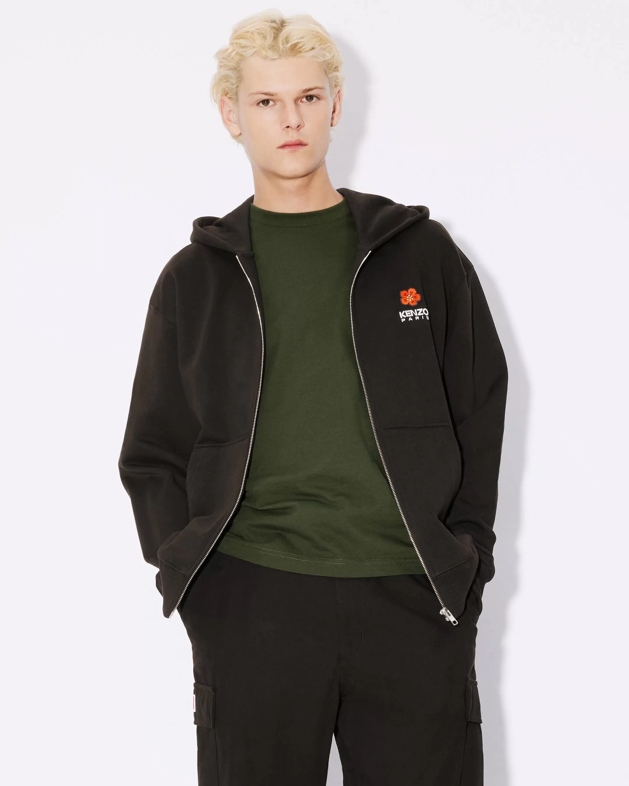 Clearance Sudadera clásica con capucha y escudo 'Boke Flower' bordado Hombre Sudaderas y Hoodies | Boke Flower