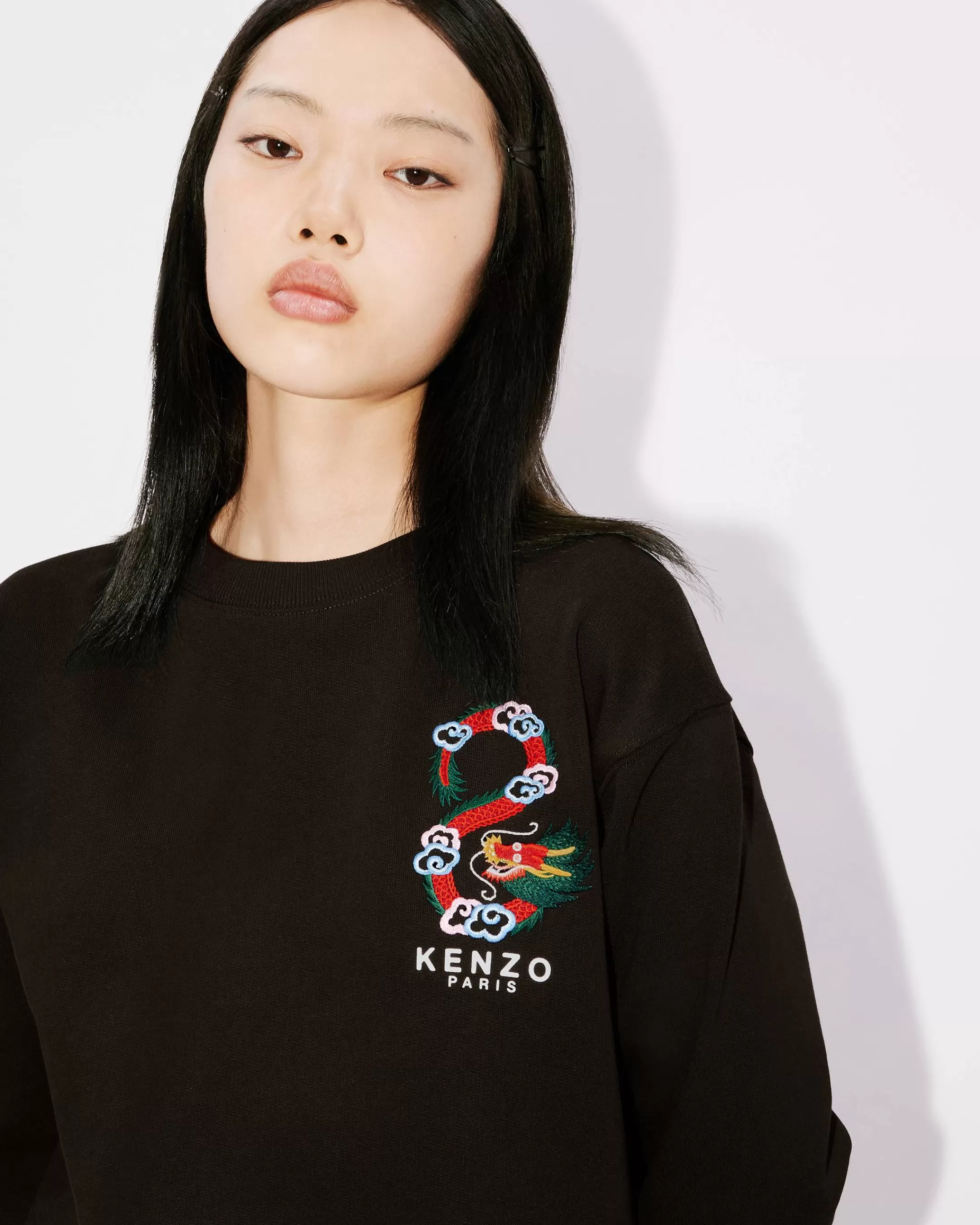 Clearance Sudadera regular con motivo 'Year of the Dragon' bordado Mujer Sudaderas y Hoodies