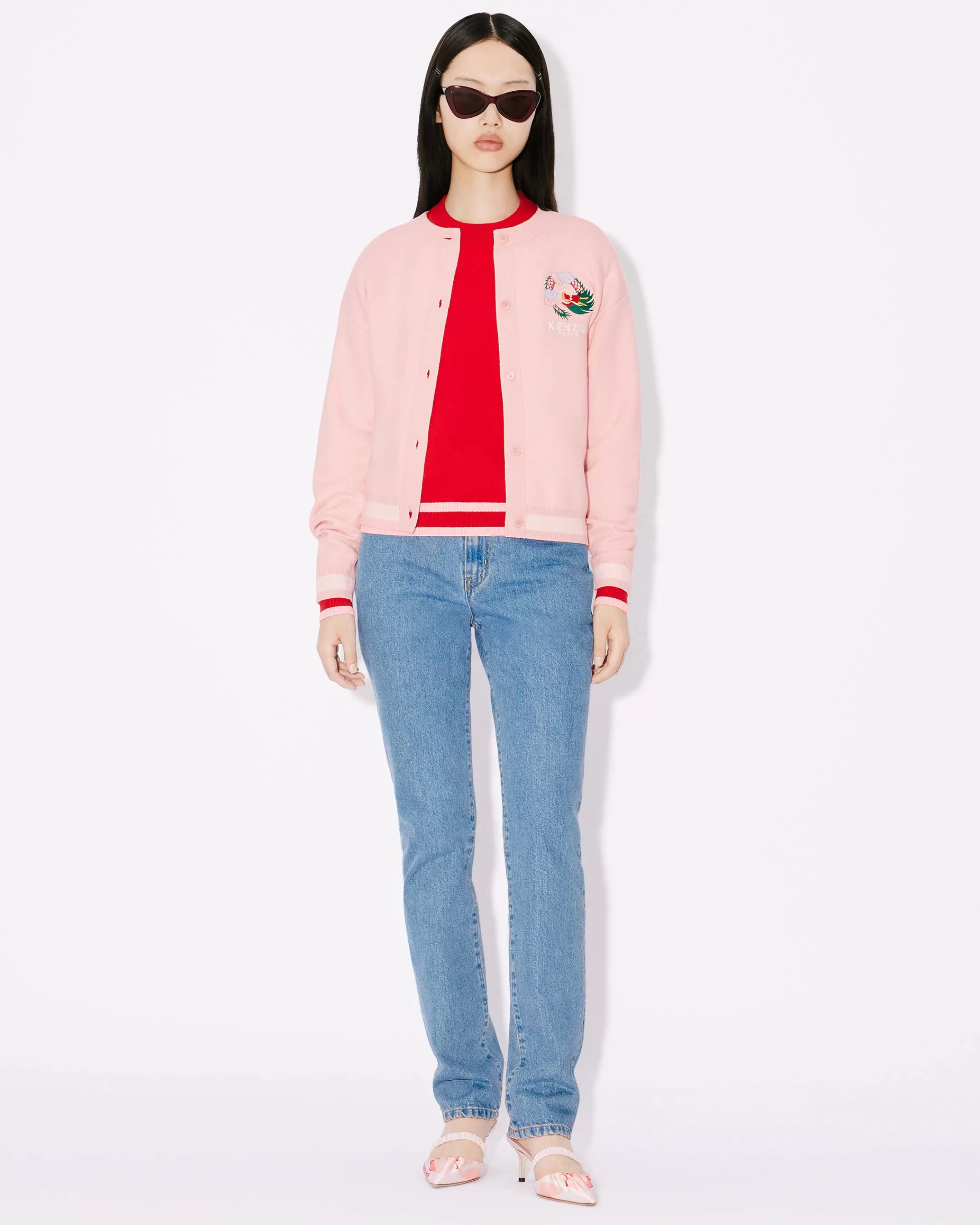 Online Vaqueros rectos cropped ASAGAO con bordado 'Year of the Dragon' Mujer Denim | Pantalones y Shorts
